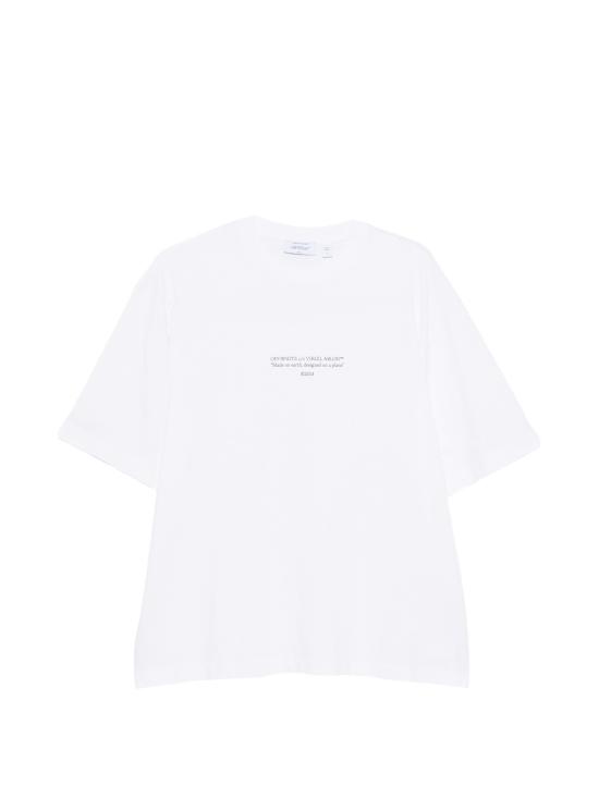 26SS 오프화이트 반팔 티셔츠 44MAA120S26J0070 100 WHITE