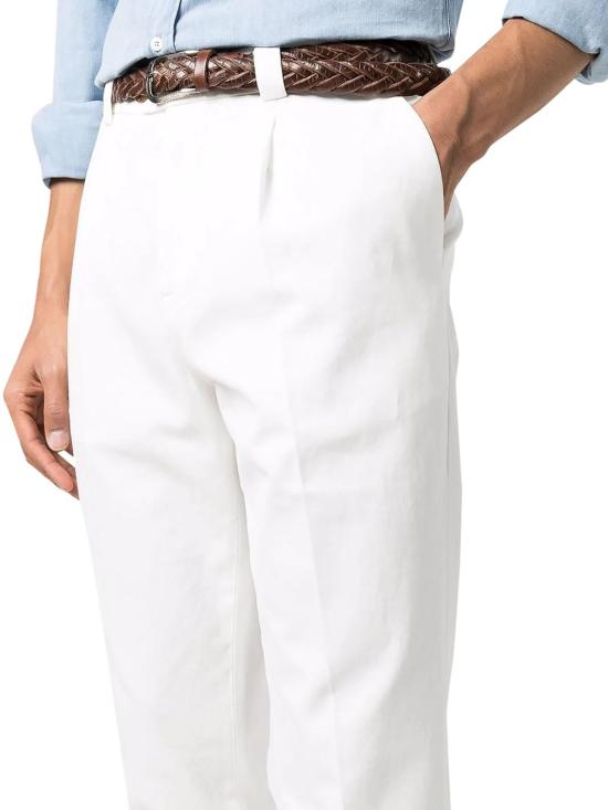 26FW 브루넬로 쿠치넬리 스트레이트 팬츠 M252DE1450C2200 White - BRUNELLO CUCINELLI