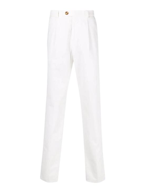 26FW 브루넬로 쿠치넬리 스트레이트 팬츠 M252DE1450C2200 White