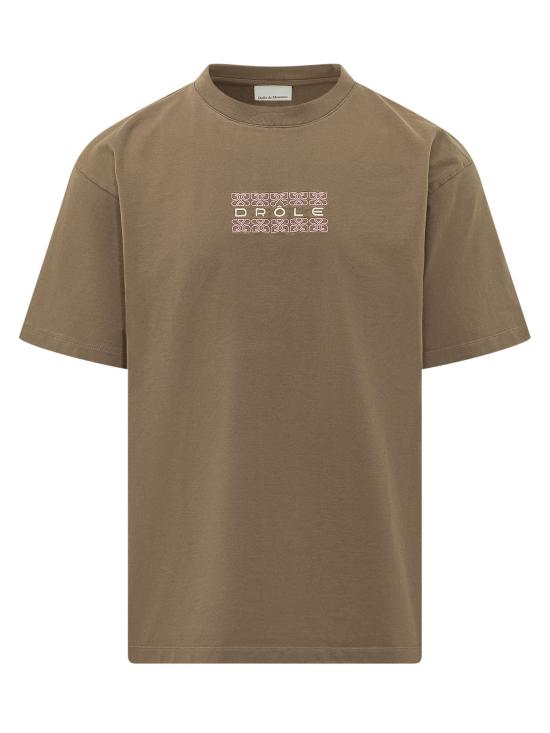 26FW 드롤드무슈 반팔 티셔츠 LTS326CO248 KK KAKI