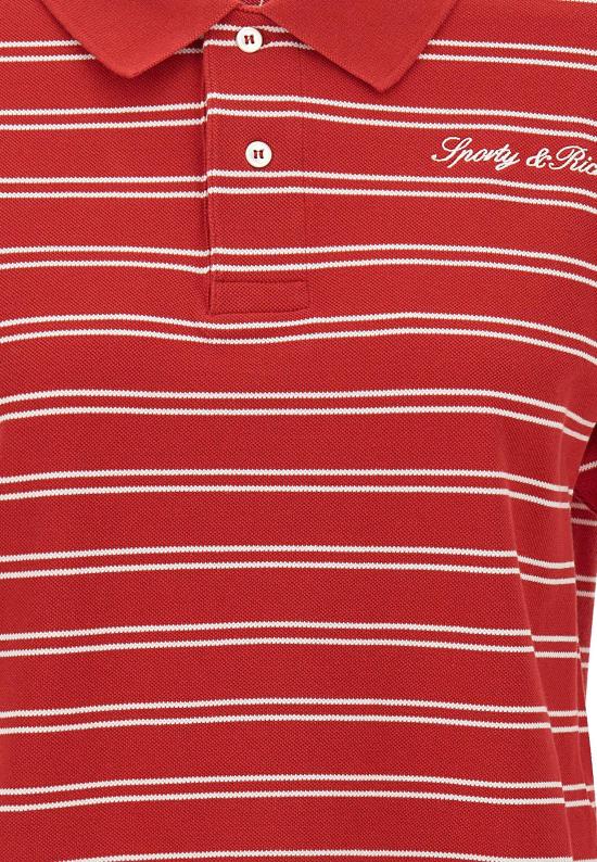 26SS 스포티앤리치 폴로 티셔츠 TO085710326RE33RUBY RED - SPORTY & RICH