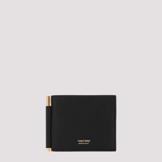 26FW 톰포드 그레인 레더 머니 클립 Y0231 LCL158G NAA BLACK