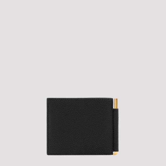 26FW 톰포드 그레인 레더 머니 클립 Y0231 LCL158G NAA BLACK - TOMFORD