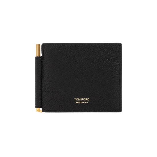 26FW 톰포드 그레인 레더 머니 클립 Y0231 LCL158G NAA BLACK - TOMFORD