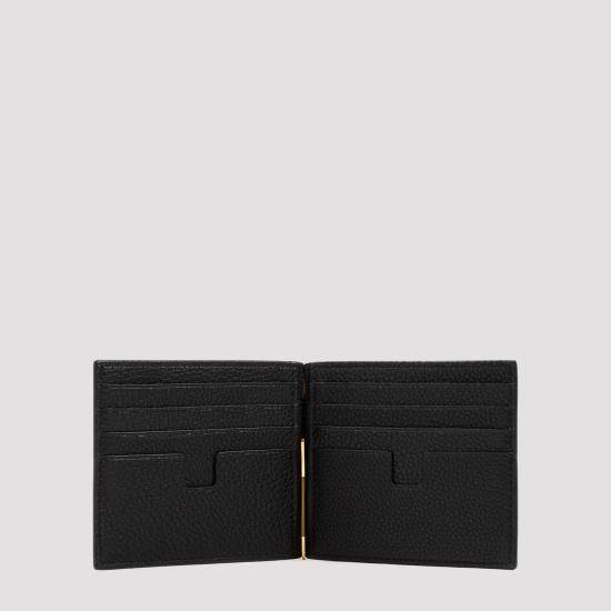 26FW 톰포드 그레인 레더 머니 클립 Y0231 LCL158G NAA BLACK - TOMFORD