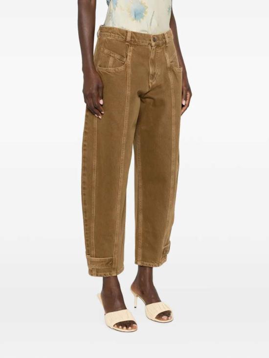 26FW 이자벨마랑 레자 크롭 진 PA0779FAD3H01I 50BZ BRONZE - ISABEL MARANT