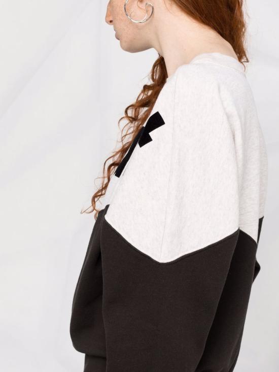 26FW 이자벨마랑에뚜왈 휴스턴 투톤 마랑 스웨트셔츠 SW0006FAA1M08E FADED BLACK 02FK - ISABEL MARANT ETOILE