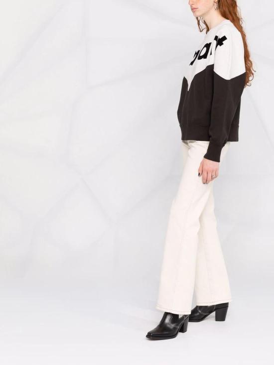 26FW 이자벨마랑에뚜왈 휴스턴 투톤 마랑 스웨트셔츠 SW0006FAA1M08E FADED BLACK 02FK - ISABEL MARANT ETOILE