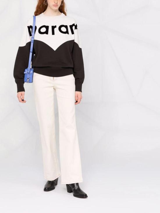 26FW 이자벨마랑에뚜왈 휴스턴 투톤 마랑 스웨트셔츠 SW0006FAA1M08E FADED BLACK 02FK - ISABEL MARANT ETOILE