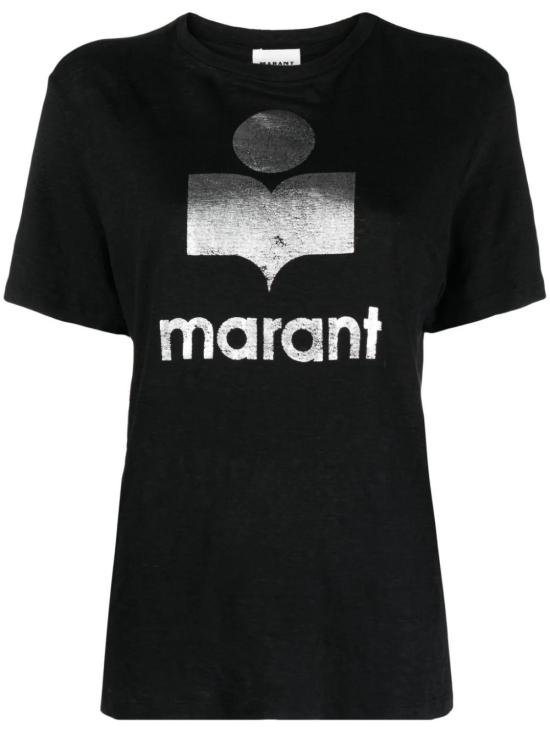 26FW 이자벨마랑에뚜왈 즈웰 로고 티셔츠 즈웰 로고 티셔츠 TS0001FBA1N10E BLACK 01BK