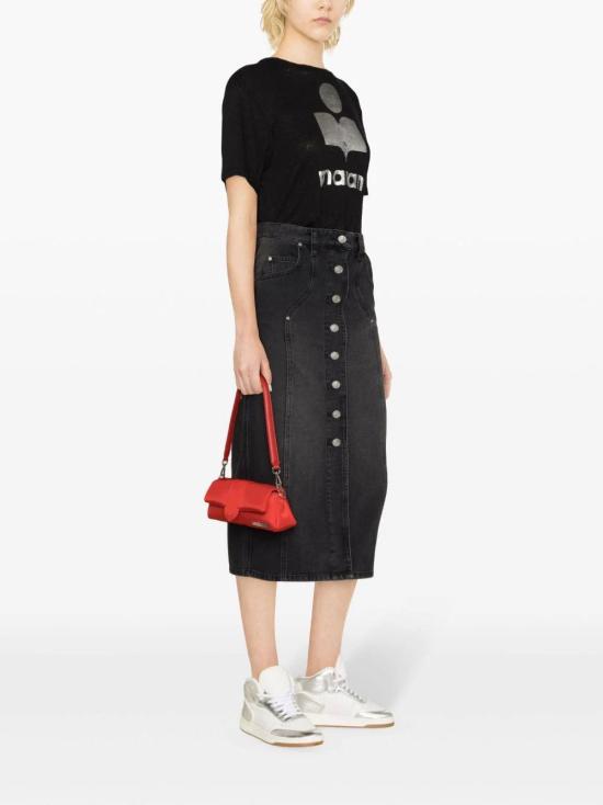 26FW 이자벨마랑에뚜왈 즈웰 로고 티셔츠 즈웰 로고 티셔츠 TS0001FBA1N10E BLACK 01BK - ISABEL MARANT ETOILE