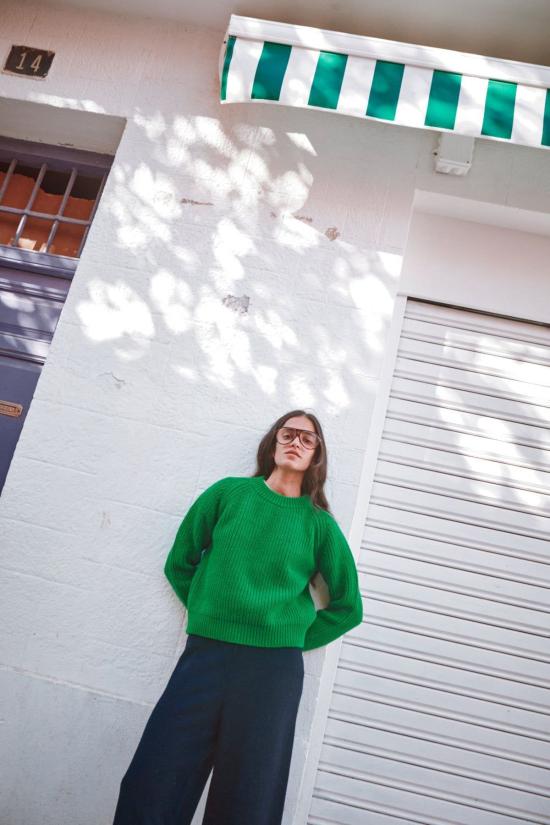 L'ENVERS 스웨터 L'envers Agnes  앵무새 그린 - OTHER BRANDS