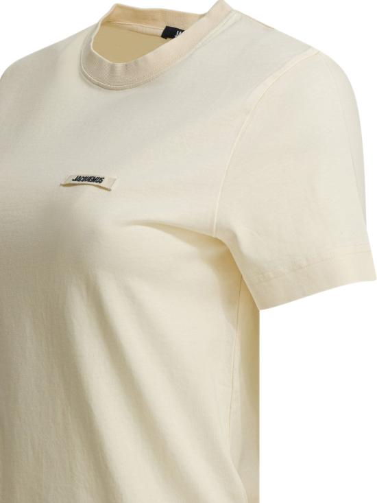 26FW 자크뮈스 반팔 티셔츠 그로스그레인 티셔츠 베이지색 - JACQUEMUS