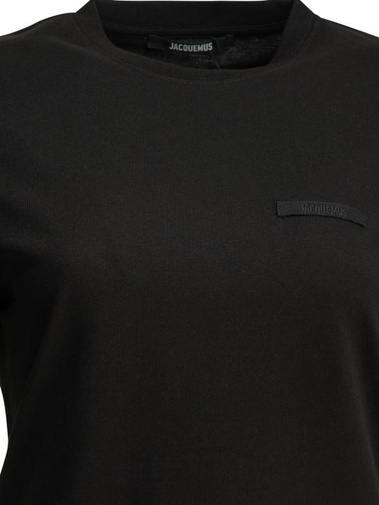 26FW 자크뮈스 반팔 티셔츠 그로스그레인 티셔츠 블랙 - JACQUEMUS