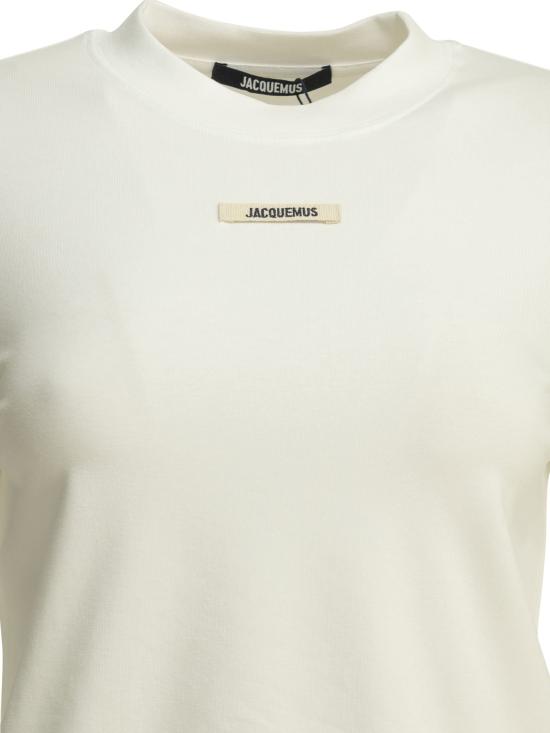 26FW 자크뮈스 긴팔 티셔츠 그로스그레인 티셔츠 화이트 - JACQUEMUS
