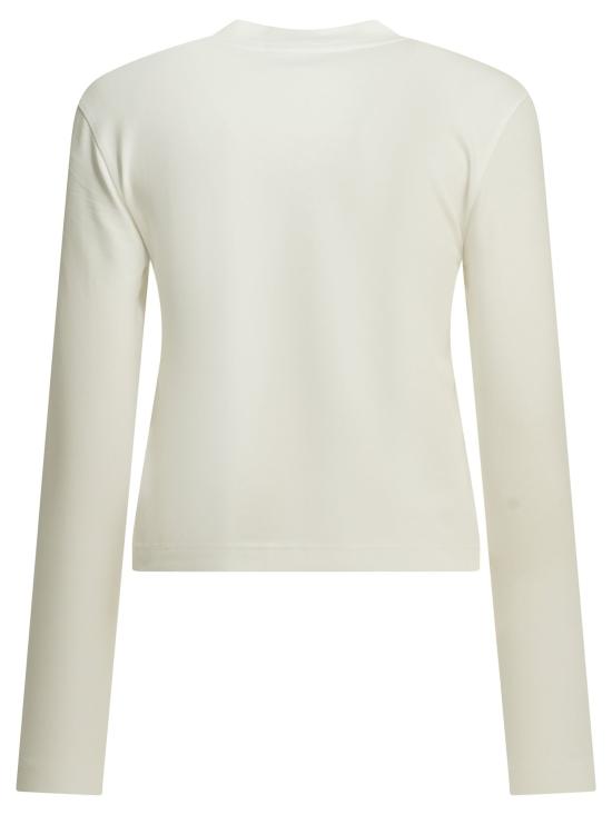 26FW 자크뮈스 긴팔 티셔츠 그로스그레인 티셔츠 화이트 - JACQUEMUS