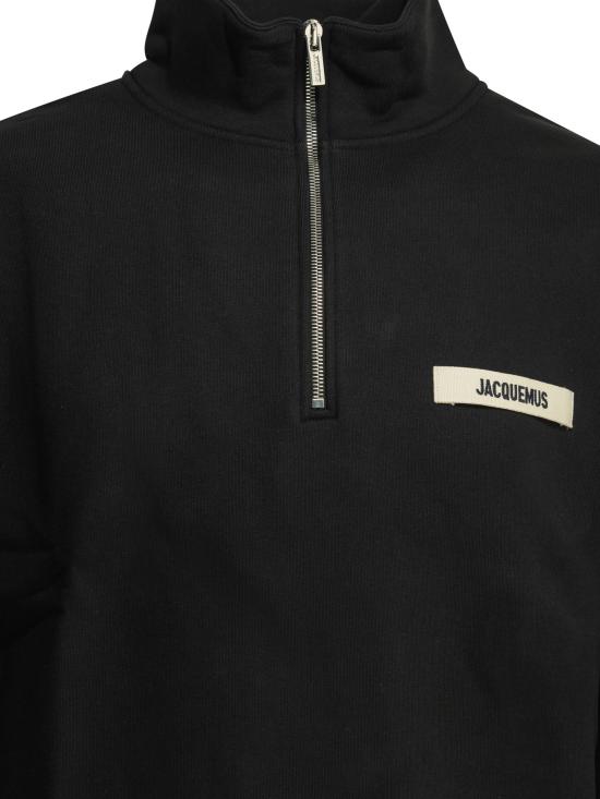 26FW 자크뮈스 긴팔 티셔츠 Le Camionneur Gros Grain 스웨트셔츠 블랙 - JACQUEMUS