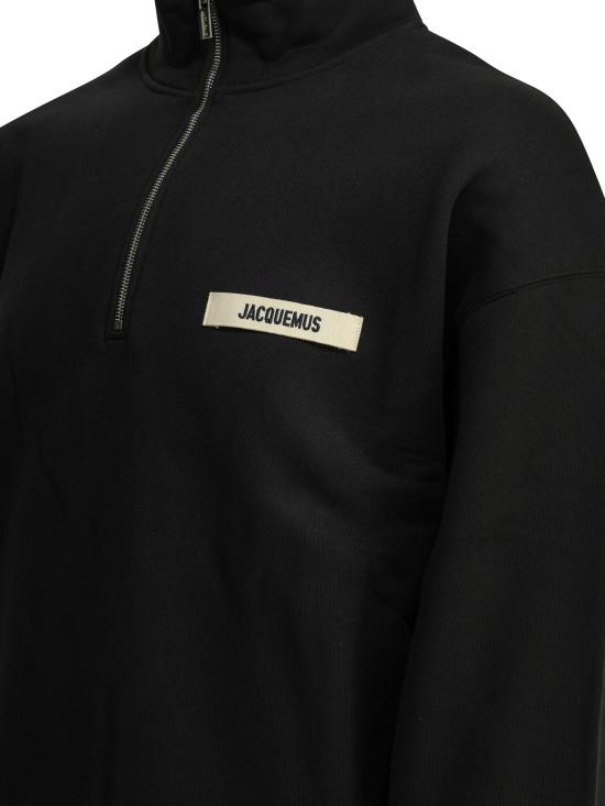 26FW 자크뮈스 긴팔 티셔츠 Le Camionneur Gros Grain 스웨트셔츠 블랙 - JACQUEMUS