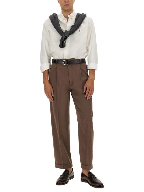 26FW 폴로 랄프로렌 컬러 포니 자수 커스텀 핏 버튼 다운 셔츠 710792041001 WHITE - POLO RALPH LAUREN