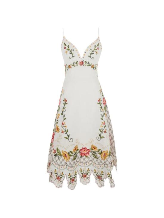 26FW 팜 리오 미디 원피스 355804 L0025 WHITE