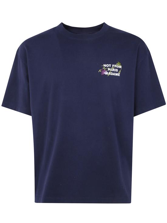 26FW 드롤드무슈 반팔 티셔츠 LTS327CO248 NAVY BLUE