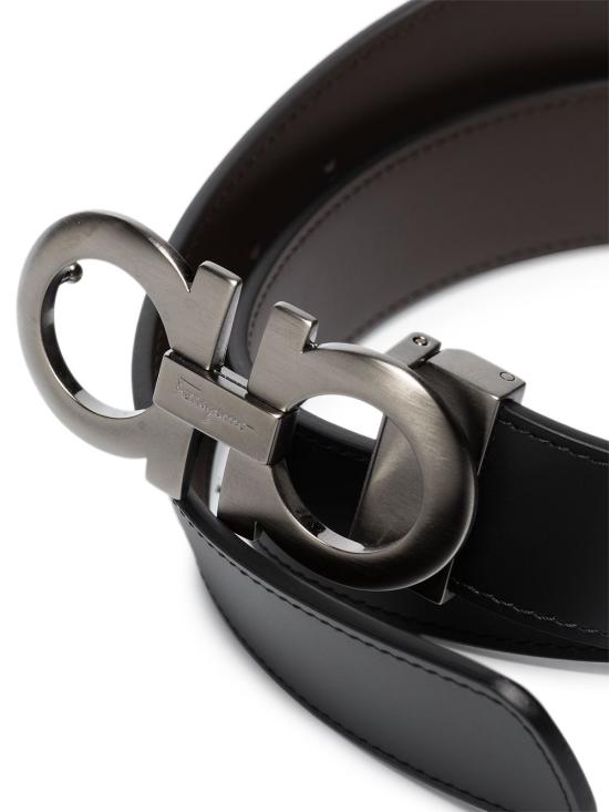 26FW 살바토레 페라가모 간치니 레더 벨트 675542464231017 BLACK - SALVATORE FERRAGAMO
