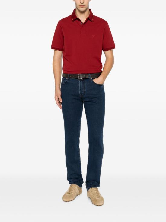 26FW 엠포리오 아르마니 폴로 티셔츠 EM006625AF12955U5087 BORDEAUX - EMPORIO ARMANI