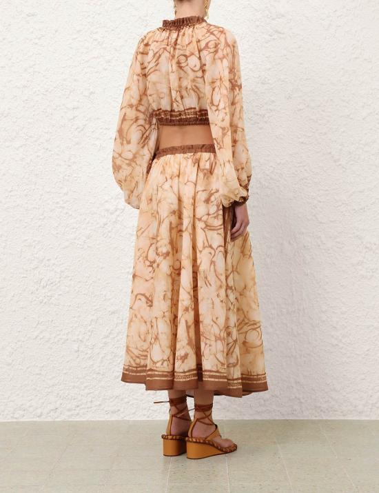 26FW 짐머만 롱 스커트 8075SSS262CHTD BEIGE - ZIMMERMANN