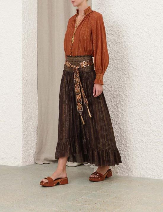 26FW 짐머만 블라우스 9005TSS261TAN MARRONE - ZIMMERMANN