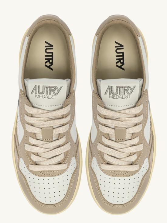 26FW 오트리 메달리스트 로우 스니커즈 AULMWB67 BEIGE - AUTRY