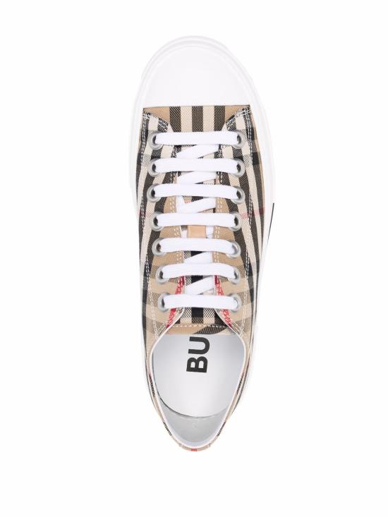 26FW 버버리 체크 코튼 스니커즈 8050506A7028 BEIGE - BURBERRY