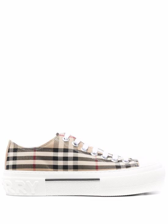 26FW 버버리 체크 코튼 스니커즈 8050506A7028 BEIGE