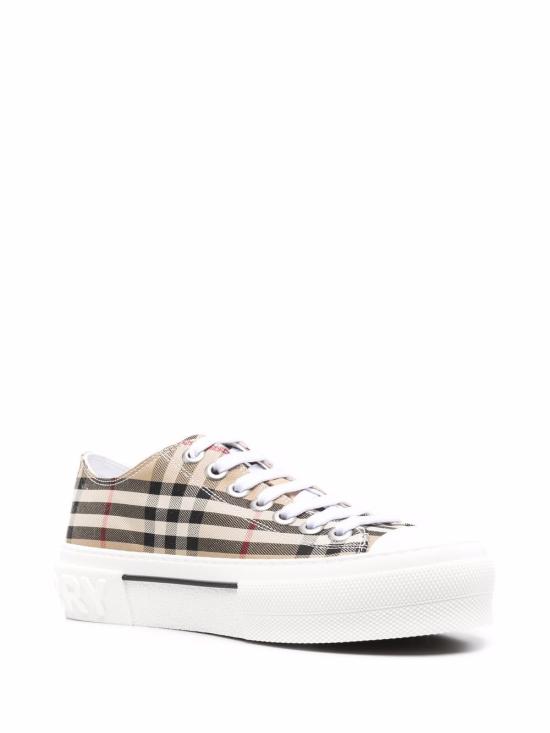 26FW 버버리 체크 코튼 스니커즈 8050506A7028 BEIGE - BURBERRY