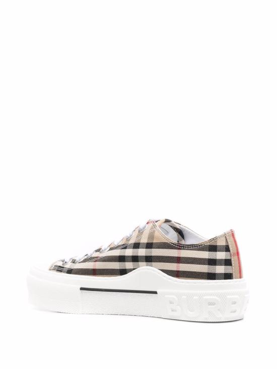 26FW 버버리 체크 코튼 스니커즈 8050506A7028 BEIGE - BURBERRY