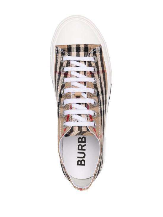 26FW 버버리 빈티지 체크 코튼 스니커즈 8049745A7028 BEIGE - BURBERRY