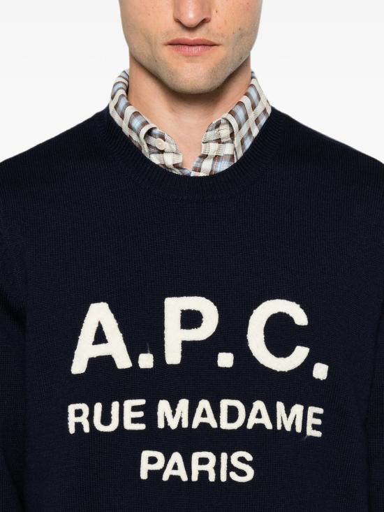 26FW 아페쎄 스웨터 WVAXUH23493IAJ BLU - A.P.C.