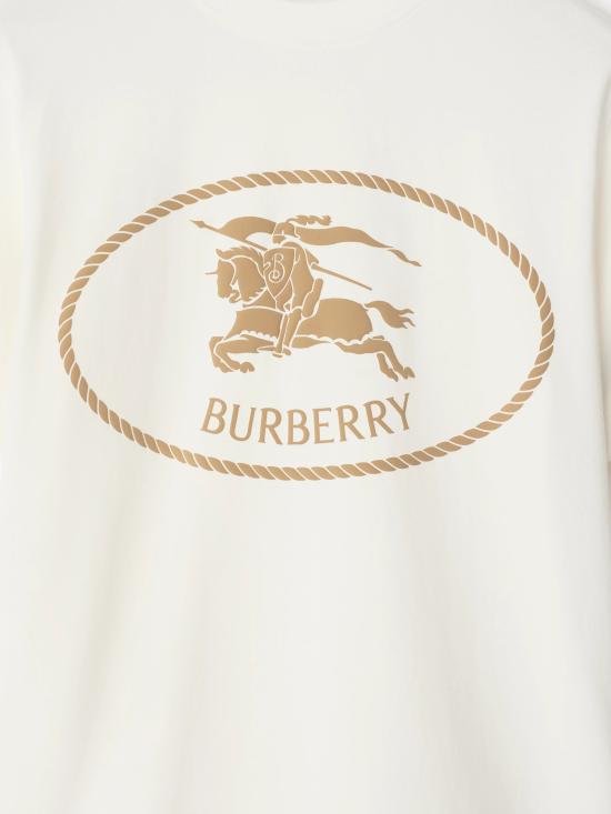 26FW 버버리 나이트 스탬프 코튼 티셔츠 8110112B7078 BIANCO - BURBERRY