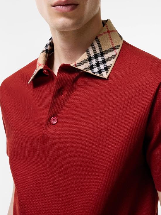 26FW 버버리 폴로 티셔츠 8127677C5335 ROSSO - BURBERRY