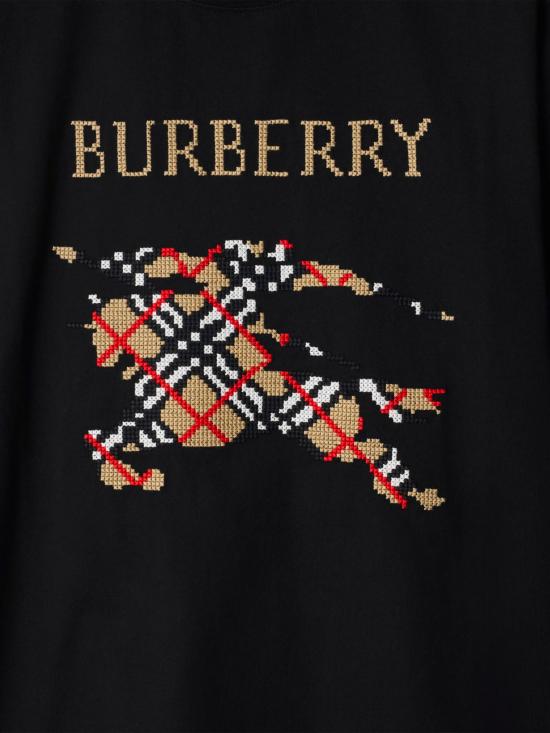26FW 버버리 크로스 스티치 EKD 코튼 티셔츠 8109021A1189 NERO - BURBERRY
