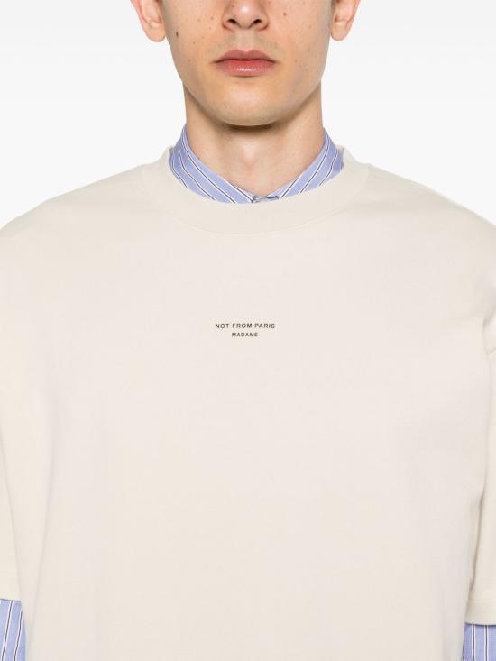 26FW 드롤드무슈 반팔 티셔츠 PERMTS202CO002MT BEIGE - DROLE DE MONSIEUR