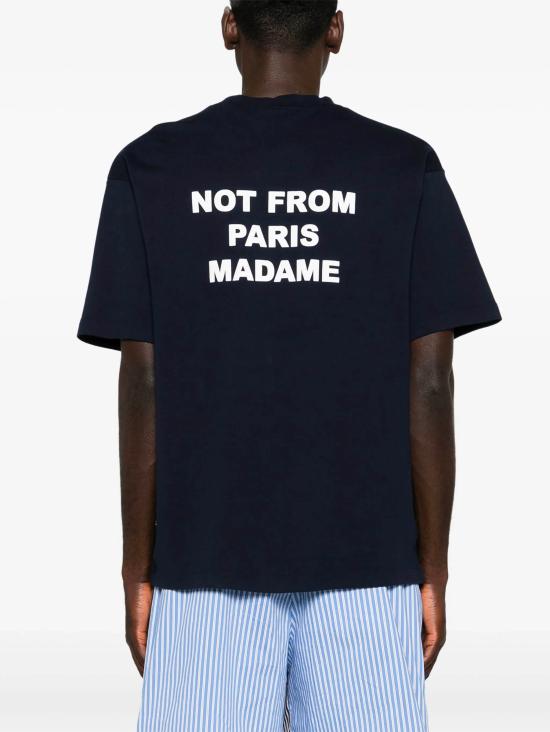 26FW 드롤드무슈 반팔 티셔츠 PERMTS203CO002NY BLU - DROLE DE MONSIEUR