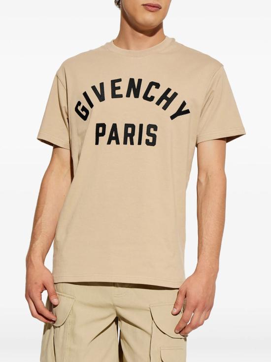 26FW 지방시 맥시 로고 코튼 티셔츠 BM71NK3YRS259 BEIGE - GIVENCHY