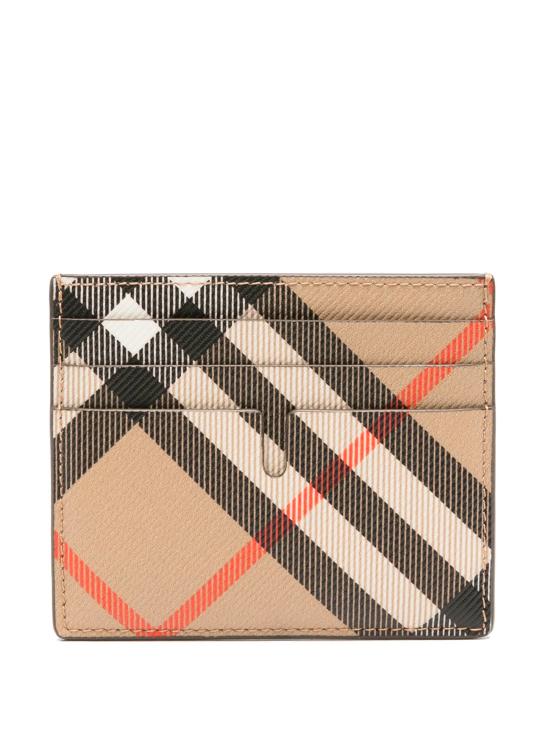 26FW 버버리 체크 샌돈 카드 홀더 월렛 8112305A2021 BEIGE