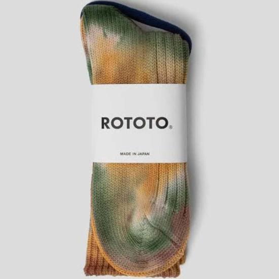  로토토 양말 골지 타이 다이 크루삭스 - ROTOTO