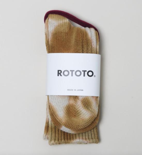  로토토 양말 골지 타이 다이 크루삭스 - ROTOTO