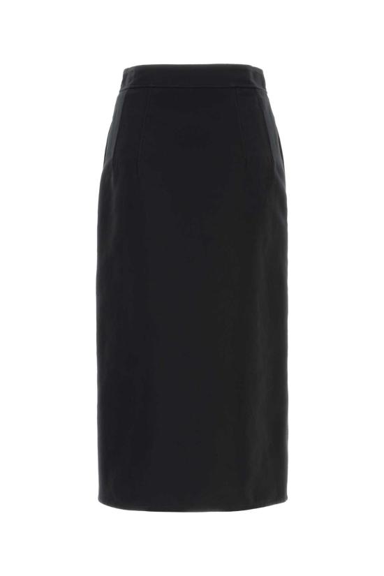 26FW 보테가베네타 미디 스커트 873834V6NP0 1010 BLACK - BOTTEGA VENETA