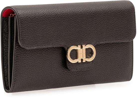 26FW 살바토레 페라가모 간치니 체인 장지갑 220981785769 BLACK - SALVATORE FERRAGAMO