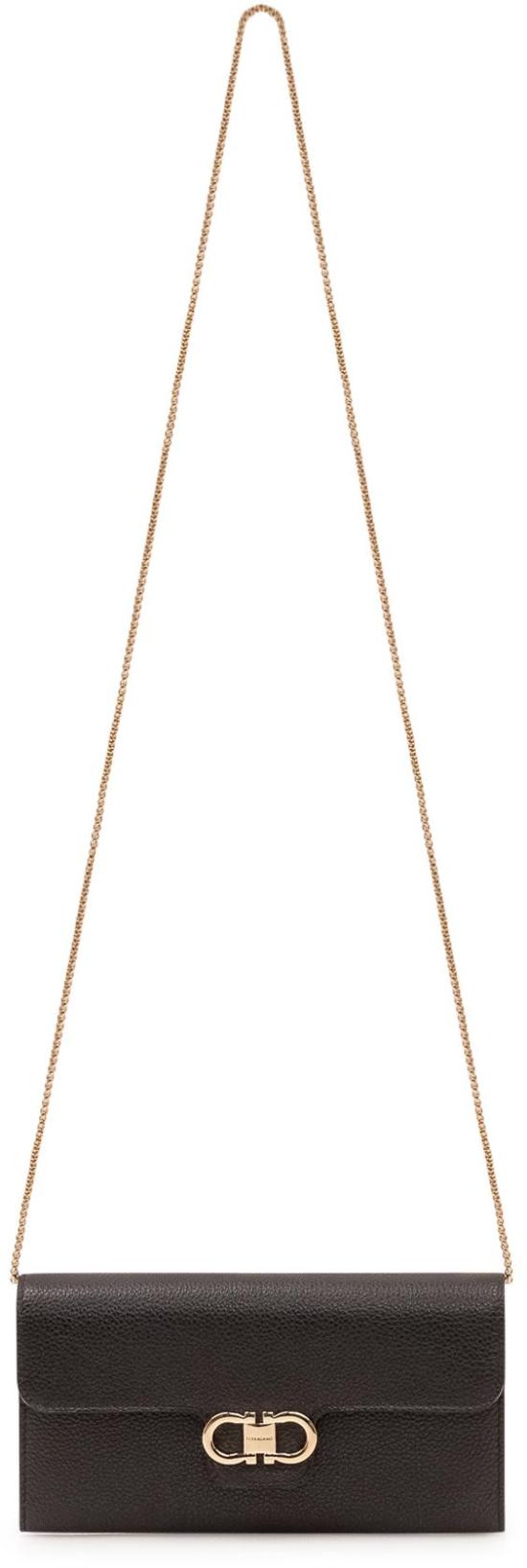 26FW 살바토레 페라가모 간치니 체인 장지갑 220981785769 BLACK - SALVATORE FERRAGAMO