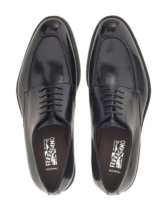  살바토레 페라가모 드레스 슈즈 페라가모 가죽 더비 슈즈 블랙 - SALVATORE FERRAGAMO