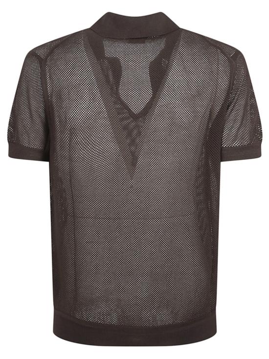 26SS 톰포드 폴로 티셔츠 KPS040YMC046ECC Brown - TOMFORD